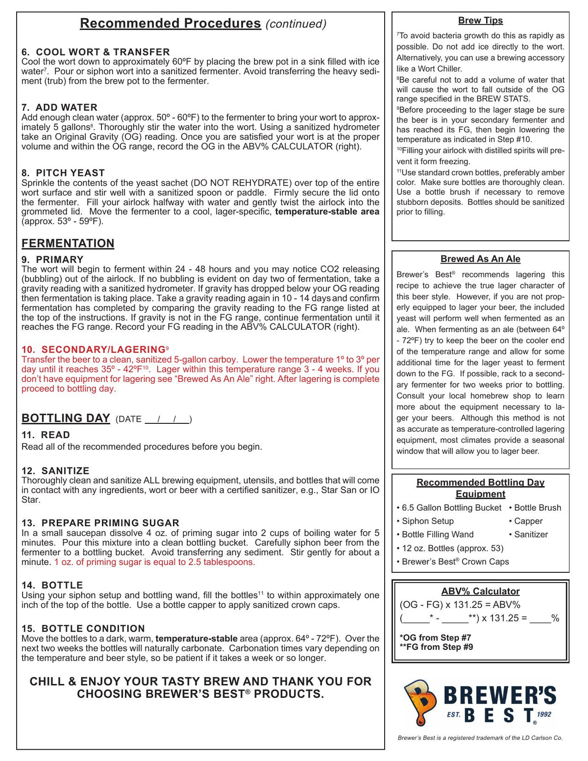 German Oktoberfest recipe, back
