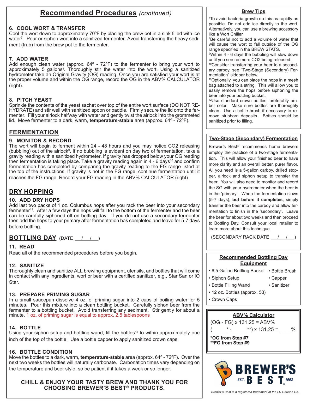 Black IPA recipe, back