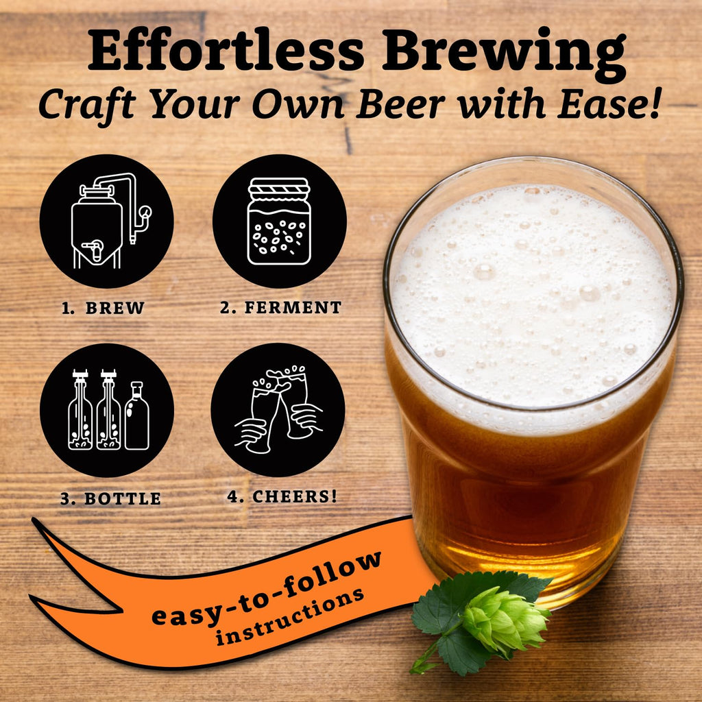 Kolsch Liquid Malt Extract Beer Brewing Kit – 5 Gallon Crisp German Style Homebrew