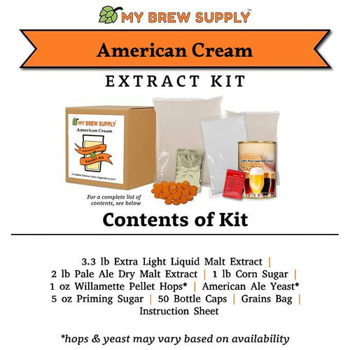American Cream Ale Liquid Malt Extract Beer Brewing Kit – 5 Gallon Smooth Easy-Drinking Homebrew