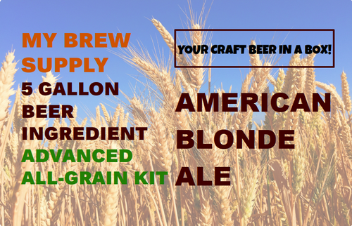 American Blonde Ale My Brew Supply All Grain Advanced 5 gallon beer ingredient kit