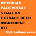 American Pale Wheat My Brew Supply Premium 5 gallon beer ingredient kit