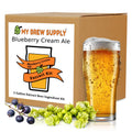My Brew Supply Blueberry Cream Ale Extract Kit | Golden Light & Pale Dry Malt Extract | Corn Sugar | Natural Blueberry Flavoring | Willamette Pellet Hops | Fermentis Safale US-05 Yeast | 5G Yield