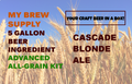Cascade Blonde Ale My Brew Supply All Grain Advanced 5 gallon beer ingredient kit