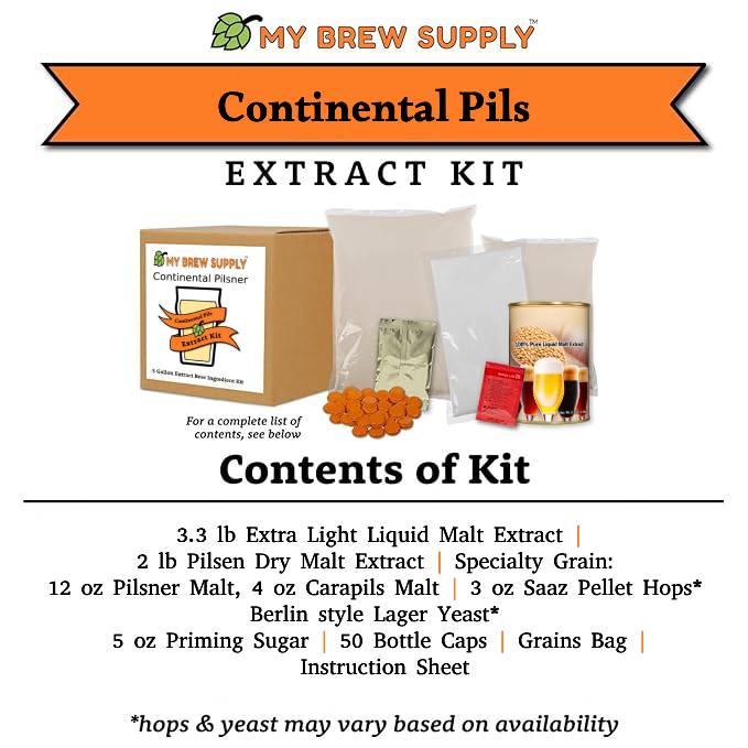 LME Continental Pilsner Beer Recipe Kit – Liquid Malt Extract (5 Gallon) | My Brew Supply