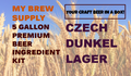 Czech Dunkel Lager My Brew Supply All Grain Advanced 5 gallon beer ingredient kit