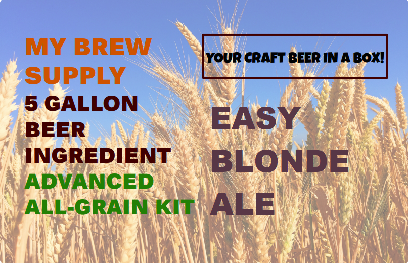 Easy Blonde Ale My Brew Supply All Grain Advanced 5 gallon beer ingredient kit
