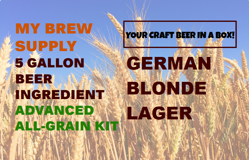 German Blonde Lager My Brew Supply All Grain Advanced 5 gallon beer ingredient kit
