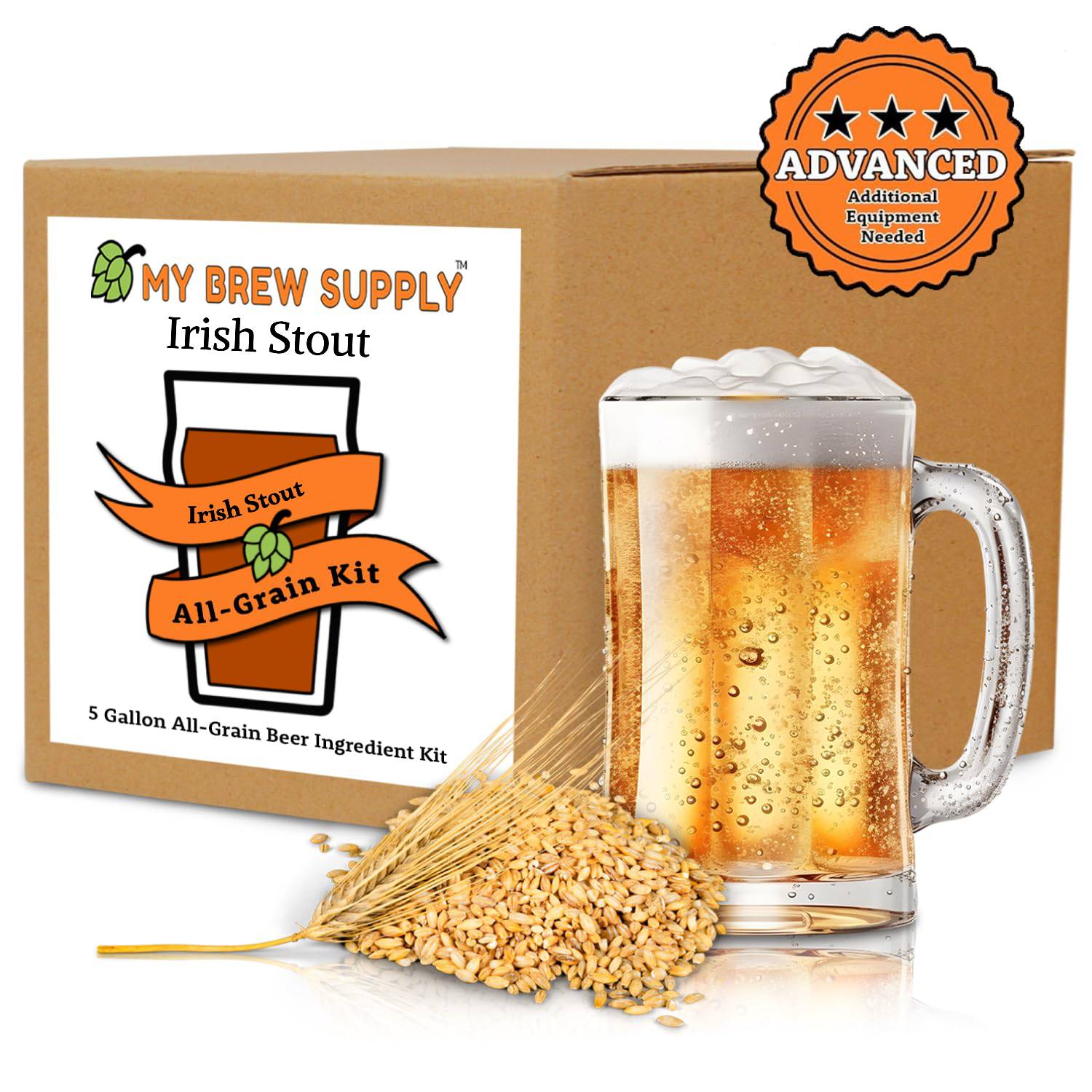 Irish Stout My Brew Supply All Grain Advanced 5 gallon beer ingredient kit