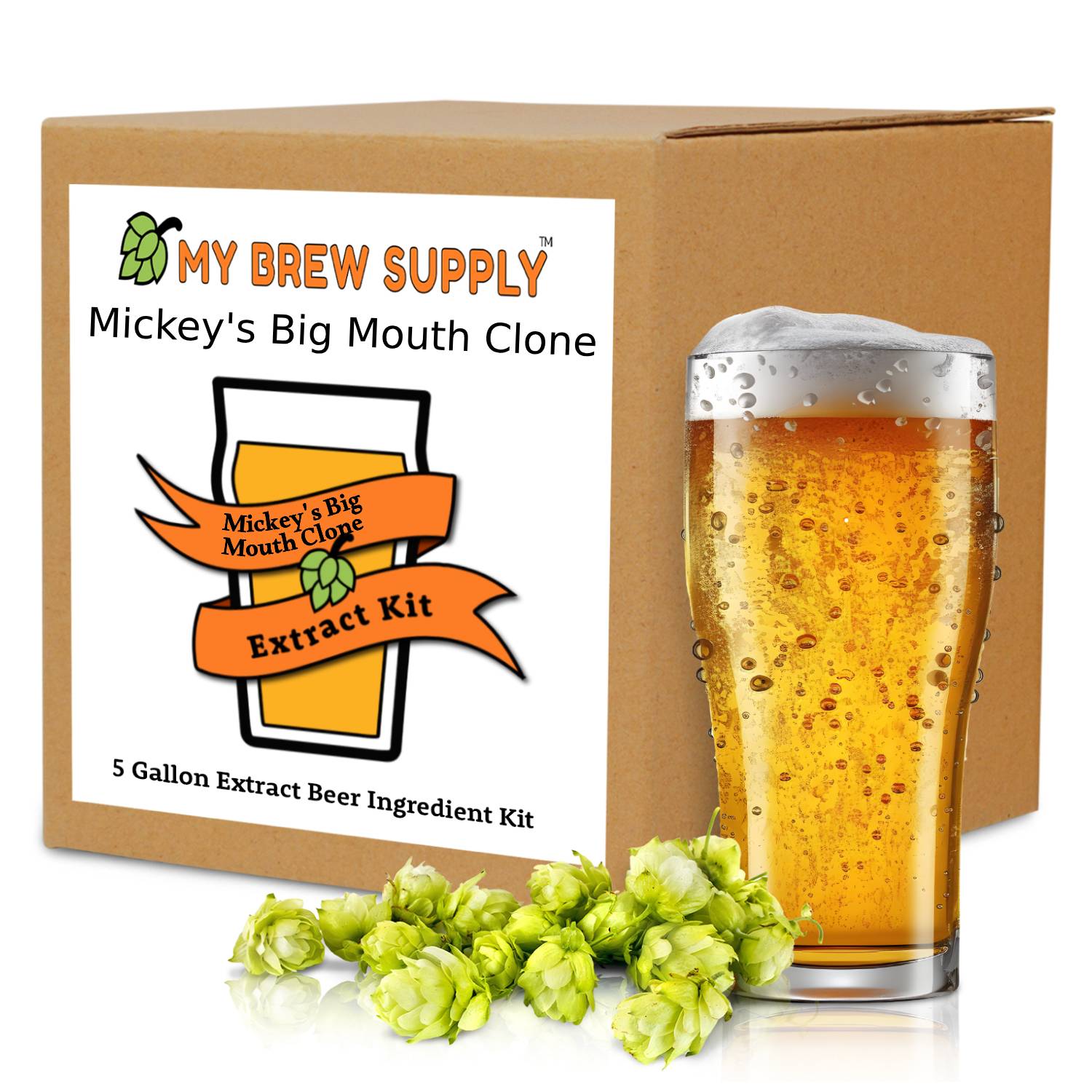 Mickey's Big Mouth Clone Ale Homebrew 5 Gal Beer Extract Kit - My Brew Supply