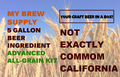 Not Exactly Common California Ale My Brew Supply All Grain Advanced 5 gallon beer ingredient kit