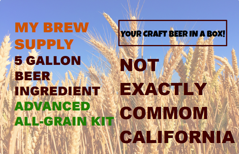 Not Exactly Common California Ale My Brew Supply All Grain Advanced 5 gallon beer ingredient kit