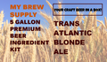 Transatlantic Blonde Ale My Brew Supply All Grain Advanced 5 gallon beer ingredient kit
