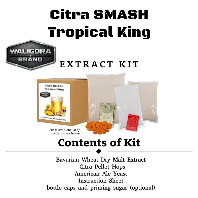 The "Tropical King" Citra SMASH Beer Making Kit - makes 5 gallons