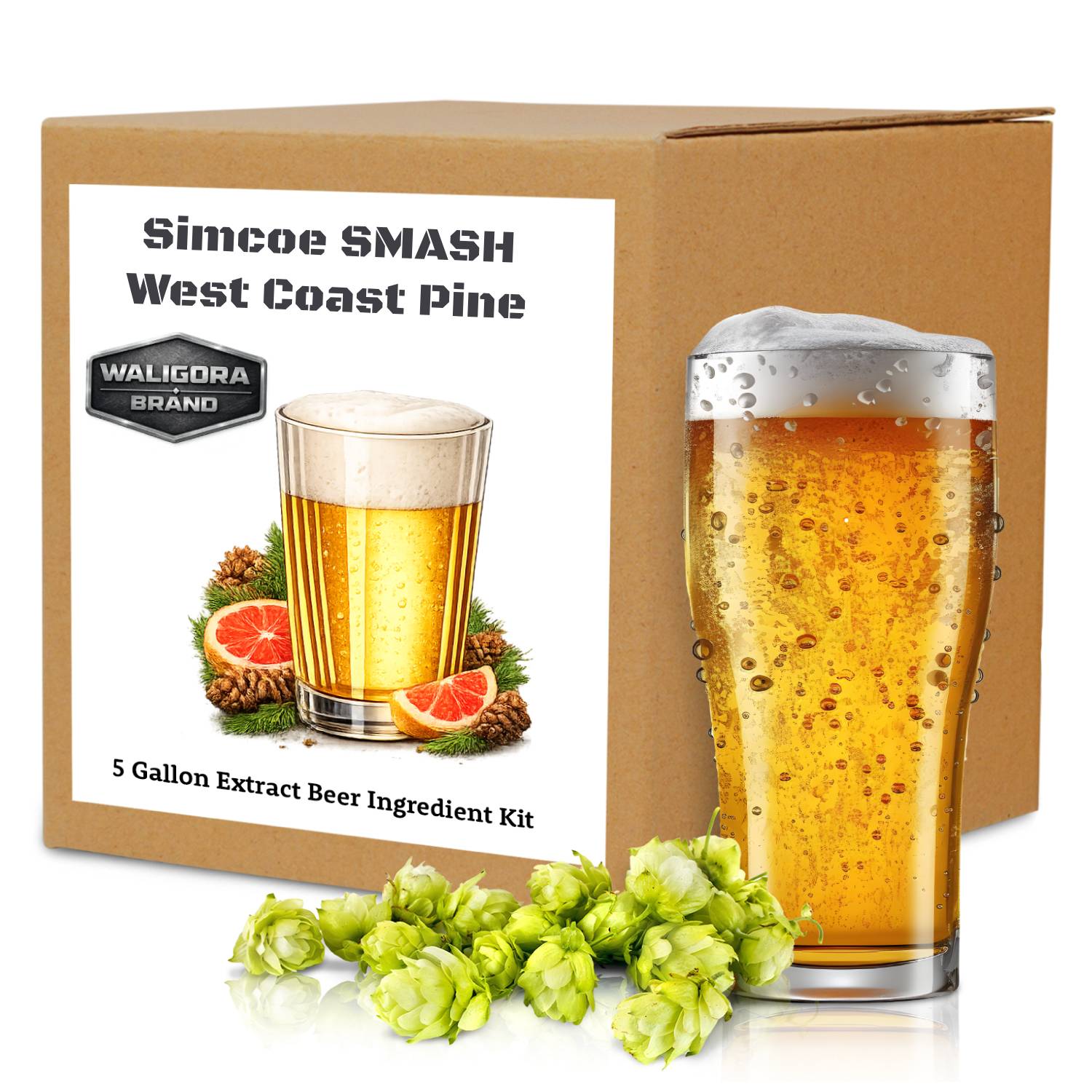 The "West Coast Pine" Simcoe SMASH Beer Making Kit - makes 5 gallons